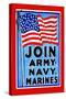 Join, Army, Navy, Marines-null-Stretched Canvas