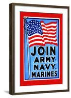 Join, Army, Navy, Marines-null-Framed Art Print