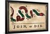 Join or Die Cartoon, 1754-null-Framed Giclee Print