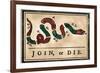 Join or Die Cartoon, 1754-null-Framed Giclee Print