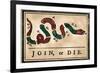 Join or Die Cartoon, 1754-null-Framed Giclee Print