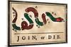 Join or Die Cartoon, 1754-null-Mounted Giclee Print