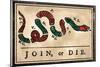 Join or Die Cartoon, 1754-null-Mounted Giclee Print