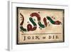 Join or Die Cartoon, 1754-null-Framed Giclee Print