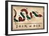 Join or Die Cartoon, 1754-null-Framed Giclee Print