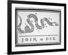 Join, or Die (Litho)-Benjamin Franklin-Framed Giclee Print