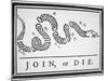 Join, or Die (Litho)-Benjamin Franklin-Mounted Giclee Print