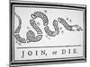 Join, or Die (Litho)-Benjamin Franklin-Mounted Giclee Print