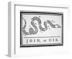 Join, or Die (Litho)-Benjamin Franklin-Framed Premium Giclee Print