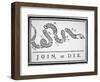 Join, or Die (Litho)-Benjamin Franklin-Framed Giclee Print