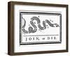 Join, or Die Political Cartoon-Benjamin Franklin-Framed Giclee Print