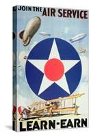 Join the Air Service'- American Recruiting Poster-null-Stretched Canvas