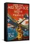 Join the Air Service and Serve in France Recruiting Poster-J. Paul Verrees-Framed Stretched Canvas