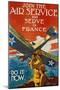 Join the Air Service and Serve in France Recruiting Poster-J. Paul Verrees-Mounted Giclee Print