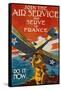 Join the Air Service and Serve in France Recruiting Poster-J. Paul Verrees-Framed Stretched Canvas