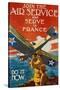 Join the Air Service and Serve in France Recruiting Poster-J. Paul Verrees-Stretched Canvas