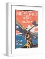 Join The Air Service And Serve In France-J^ Paul Verrees-Framed Art Print