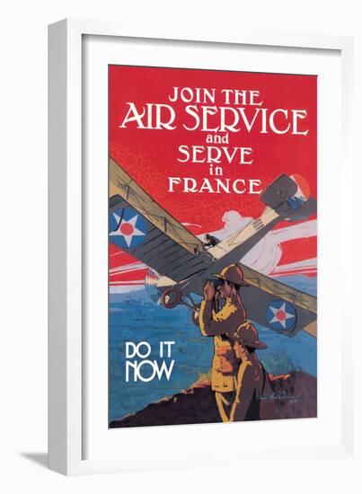 Join the Air Service and Serve in France-Jozef Paul Verrees-Framed Art Print