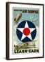 "Join the Air Service. Learn - Earn", C.1917-null-Framed Giclee Print