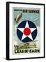 "Join the Air Service. Learn - Earn", C.1917-null-Framed Giclee Print
