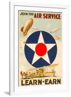 Join The Air Service Vintage Ad-null-Framed Art Print