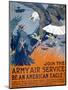 "Join the Army Air Service, Be an American Eagle!", c.1917-Charles Livingston Bull-Mounted Premium Giclee Print