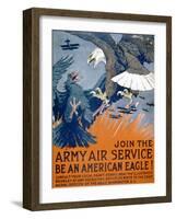 "Join the Army Air Service, Be an American Eagle!", c.1917-Charles Livingston Bull-Framed Giclee Print