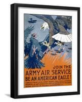 "Join the Army Air Service, Be an American Eagle!", c.1917-Charles Livingston Bull-Framed Giclee Print