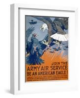 "Join the Army Air Service, Be an American Eagle!", c.1917-Charles Livingston Bull-Framed Giclee Print