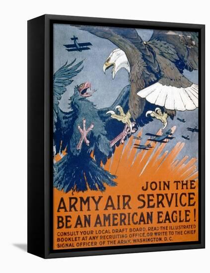 "Join the Army Air Service, Be an American Eagle!", c.1917-Charles Livingston Bull-Framed Stretched Canvas