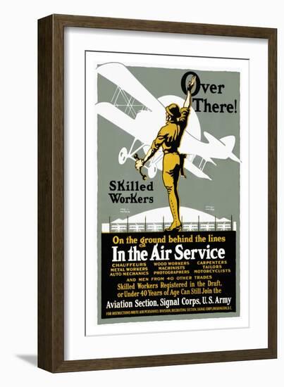 Join the Aviation Section of the Signal Corps-Louis Fancher-Framed Art Print