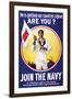 Join the Navy, c.1914-null-Framed Art Print