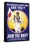 Join the Navy, c.1914-null-Framed Stretched Canvas