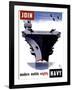 Join the Navy, Modern Mobile Mighty-null-Framed Giclee Print