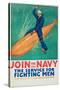 "Join the Navy: the Service For Fighting Men", 1917-Richard Fayerweather Babcock-Stretched Canvas