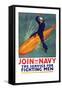 Join the Navy, the Service for Fighting Men, c.1917-Richard Fayerweather Babcock-Framed Stretched Canvas