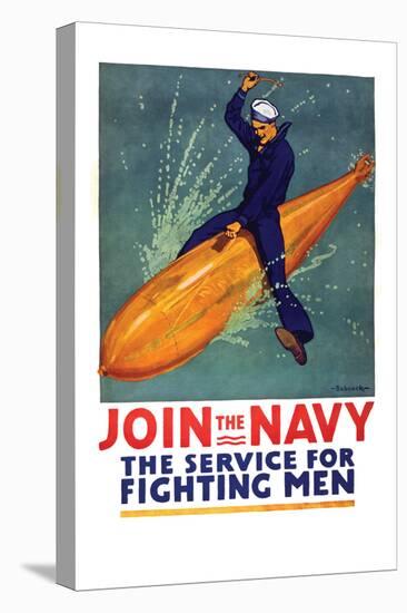 Join the Navy, the Service for Fighting Men, c.1917-Richard Fayerweather Babcock-Stretched Canvas