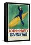 Join the Navy - the Service for Fighting Men Poster-R.F. Babcock-Framed Stretched Canvas