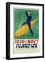 Join the Navy - the Service for Fighting Men Poster-R.F. Babcock-Framed Giclee Print