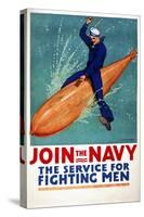 Join the Navy, the Service for Fighting Men-null-Stretched Canvas