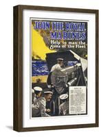 Join the Royal Marines Recruitment Poster for the Navy-null-Framed Art Print