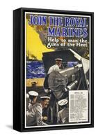 Join the Royal Marines Recruitment Poster for the Navy-null-Framed Stretched Canvas