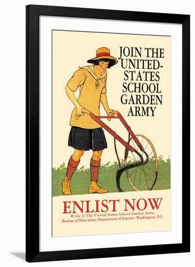 Join the United States School Garden Army-Edward Penfield-Framed Art Print