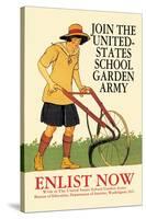 Join the United States School Garden Army-Edward Penfield-Stretched Canvas