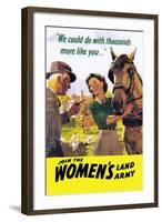 Join the Women's Land Army-null-Framed Art Print