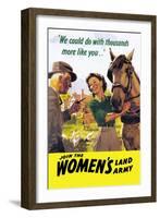 Join the Women's Land Army-null-Framed Art Print