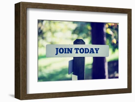 Join Today Sign-Gajus-Framed Photographic Print