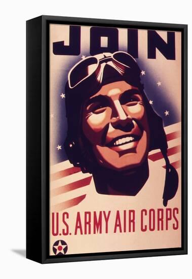 Join U.S. Army Air Corps, 1943-null-Framed Stretched Canvas