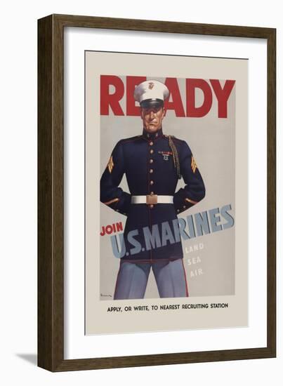 Join U.S. Marines-Sundblom-Framed Art Print