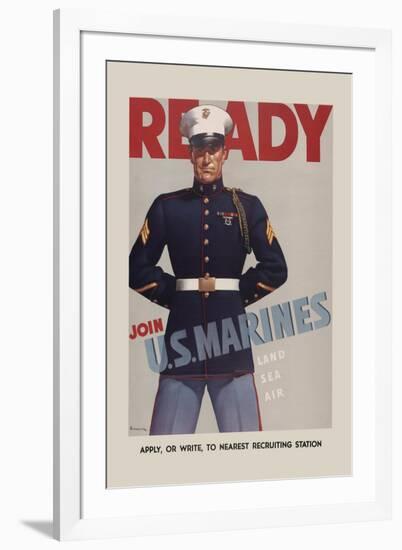 Join U.S. Marines-Sundblom-Framed Art Print